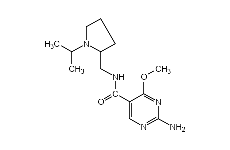 2-amino-N-[(1-isopropyl-2-pyrrolidinyl)methyl]-4-methoxy-5-pyrimidine carboxamide