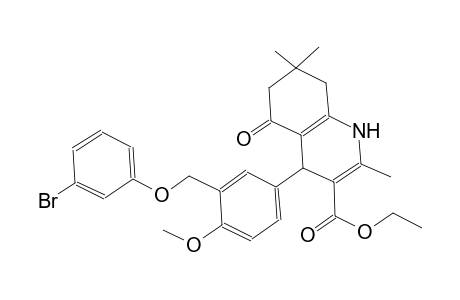 Ethyl 4-{3-[(3-bromophenoxy)methyl]-4-methoxyphenyl}-2,7,7-trimethyl-5-oxo-1,4,5,6,7,8-hexahydro-3-quinolinecarboxylate