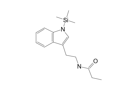 N-[2-(1H-Indol-3-yl)ethyl]propanamide, tms derivative