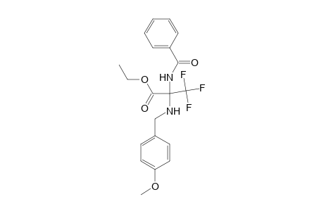 Ethyl 2-benzamido-3,3,3-trifluoro-2-(4-methoxybenzylamino)propionate