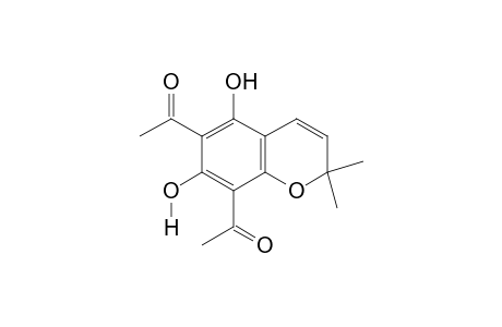 6,8-diacetyl-2,2-dimethyl-2H-1-benzopyran-5,7-diol