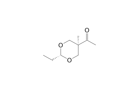 trans-5-Acetyl-2-ethyl-5-methyl-1,3-dioxane