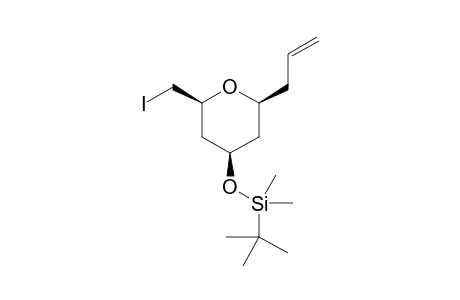 (((2S,4R,6S)-2-allyl-6-(iodomethyl)tetrahydro-2H-pyran-4-yl)oxy)(tert-butyl)-dimethylsilane