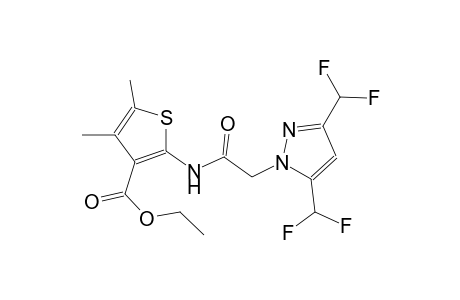 ethyl 2-({[3,5-bis(difluoromethyl)-1H-pyrazol-1-yl]acetyl}amino)-4,5-dimethyl-3-thiophenecarboxylate