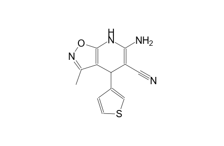 6-amino-3-methyl-4-(3-thienyl)-4,7-dihydroisoxazolo[5,4-b]pyridine-5-carbonitrile