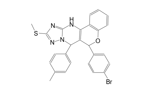 6-(4-bromophenyl)-7-(4-methylphenyl)-10-(methylsulfanyl)-7,12-dihydro-6H-chromeno[4,3-d][1,2,4]triazolo[1,5-a]pyrimidine