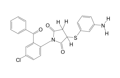 2-[(m-aminophenyl)thio]-N-(2-benzoyl-4-chlorophenyl)succinimide