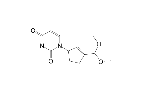 1-( 3'-Methoxymethoxymethyl-2'-cyclopentenyl)-uracil