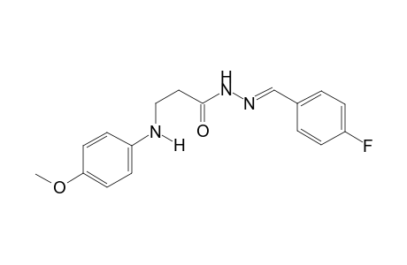 N'-[(E)-(4-fluorophenyl)methylidene]-3-(4-methoxyanilino)propanohydrazide