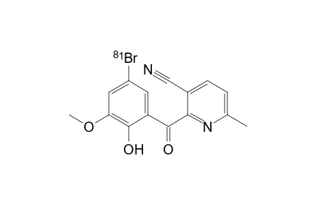 2-(5'-[81Br]Bromo-2'-hydroxy-3'-methoxybenzoyl)-6-methylpyridine-3-carbonitrile