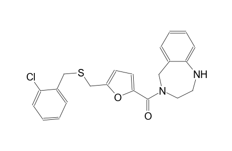 1H-1,4-benzodiazepine, 4-[[5-[[[(2-chlorophenyl)methyl]thio]methyl]-2-furanyl]carbonyl]-2,3,4,5-tetrahydro-