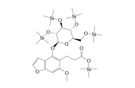 3-[6-Methoxy-4-[(2S,3R,4S,5S,6R)-3,4,5-trihydroxy-6-(hydroxymethyl)oxan-2-yl]oxy-1-benzofuran-5-yl]propanoic acid, 5tms