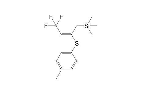 (E)-.beta.-(Trifluoromethyl)-.alpha.-(trimethylsilylmethyl)vinyl p-tolyl sulfide