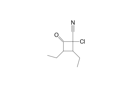 2-Chloro-2-cyano-(E)-3,4-diethylcyclobutanone