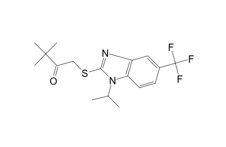 3,3-dimethyl-1-{[1-isopropyl-5-(trifluoromethyl)-2-benzimidazolyl]thio}-2-butanone