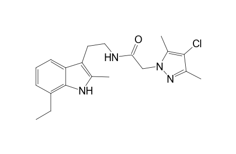 2-(4-Chloro-3,5-dimethyl-pyrazol-1-yl)-N-[2-(7-ethyl-2-methyl-1H-indol-3-yl)-ethyl]-acetamide