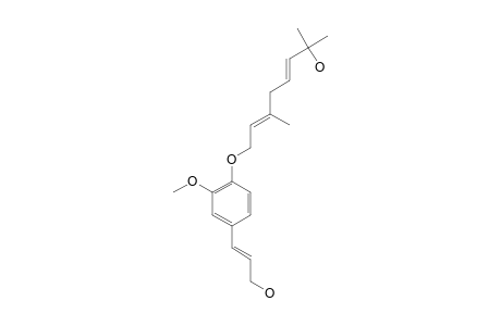 4-O-[7-HYDROXY-5,6E-DEHYDRO-6,7-DIHYDROGERANYL]-CONIFERYL-ALCOHOL