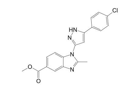 Methyl 1-[5-(4-chlorophenyl)-1H-pyrazol-3-yl]-2-methyl-1H-benzimidazole-5-carboxylate