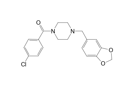 [4-(Benzo[1,3]dioxol-5-ylmethyl)piperazin-1-yl](4-chlorophenyl)methanone