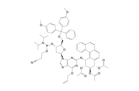 acetic acid [(9S,10R,11R,12R)-9,10-diacetoxy-12-[[6-allyloxy-9-[(2R,4S,5R)-5-[[bis(4-methoxyphenyl)-phenyl-methoxy]methyl]-4-[2-cyanoethoxy-(diisopropylamino)phosphanyl]oxy-tetrahydrofuran-2-yl]purin-2-yl]amino]-9,10,11,12-tetrahydrobenzo[c]phenanthren-11-yl] ester