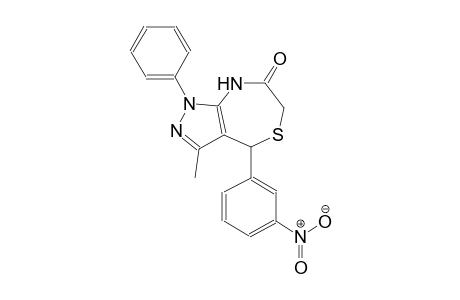 3-methyl-4-(3-nitrophenyl)-1-phenyl-4,8-dihydro-1H-pyrazolo[3,4-e][1,4]thiazepin-7(6H)-one