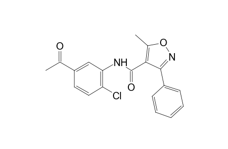 5'-acetyl-2'-chloro-5-methyl-3-phenyl-4-isoxazolecarboxanilide