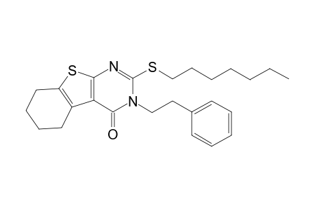 2-(heptylsulfanyl)-3-(2-phenylethyl)-5,6,7,8-tetrahydro[1]benzothieno[2,3-d]pyrimidin-4(3H)-one