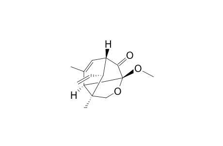 (1S*,3R*,6R*,7R*,10S*)-3-Methoxy-6,8-dimethyl-10-ethenyl-4-oxatricyclo[4.3.1.0(3,7)]dec-8-en-2-one