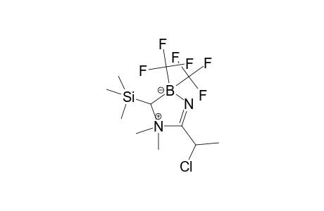 1-Borata-5-aza-3-azonia-4-cyclopentene, 4-(1-chloroethyl)-3,3-dimethyl-2-trimethylsilyl-1,1-BIS(trifluoromethyl)-