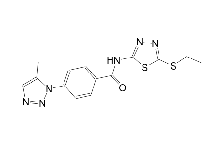 benzamide, N-[5-(ethylthio)-1,3,4-thiadiazol-2-yl]-4-(5-methyl-1H-1,2,3-triazol-1-yl)-