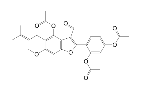 acetic acid [3-acetoxy-4-[4-acetoxy-3-formyl-6-methoxy-5-(3-methylbut-2-enyl)benzofuran-2-yl]phenyl] ester