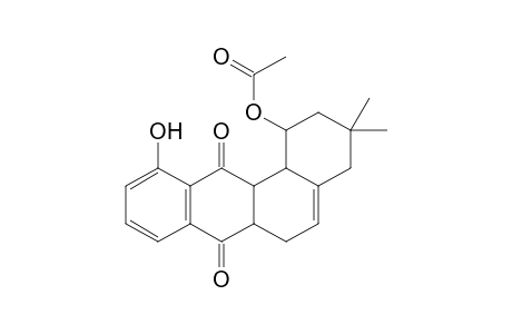 11-Hydroxy-3,3-dimethyl-7,12-dioxo-1,2,3,4,6,6a,7,12,12a,12b-decahydrobenzo[a]anthracen-1-yl acetate