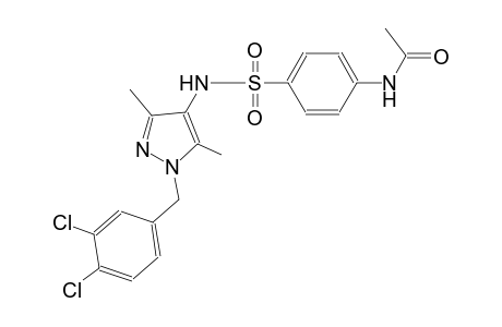 N-[4-({[1-(3,4-dichlorobenzyl)-3,5-dimethyl-1H-pyrazol-4-yl]amino}sulfonyl)phenyl]acetamide