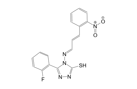 5-(2-fluorophenyl)-4-{[(E,2E)-3-(2-nitrophenyl)-2-propenylidene]amino}-4H-1,2,4-triazol-3-yl hydrosulfide