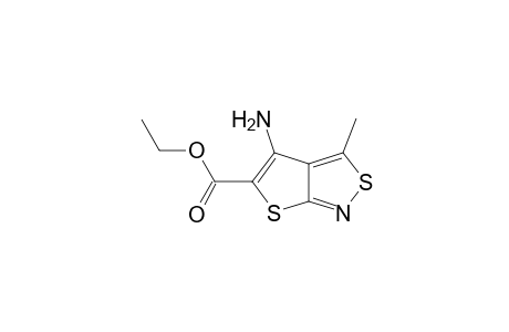 4-AMINO-3-METHYLTHIENO[2,3-c]ISOTHIAZOLE-5-CARBOXYLIC ACID, ETHYL ESTER