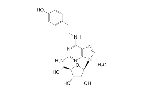 p-{2-{[2-amino-9-(beta-D-ribofuranosyl)-9H-purin-6-yl]amino}ethyl}-phenol, monohydrate