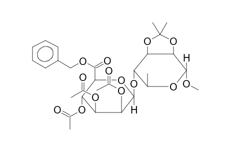 METHYL-2,3-O,O-ISOPROPYLIDENE-4-O-[BENZYL(2,3,4-TRI-O-ACETYL-BETA-D-MANNOPYRANOSYL)URONATE]-ALPHA-L-RHAMNOPYRANOSIDE