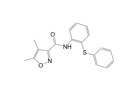 4,5-dimethyl-N-[2-(phenylsulfanyl)phenyl]-3-isoxazolecarboxamide