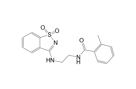 N-{2-[(1,1-dioxido-1,2-benzisothiazol-3-yl)amino]ethyl}-2-methylbenzamide