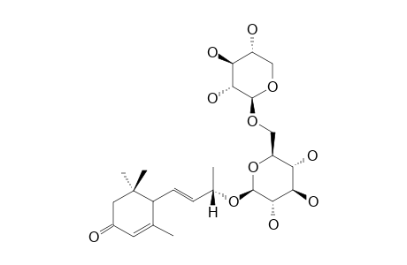 ERIOJAPOSIDE-A;(6R,9R)-3-OXO-ALPHA-IONYL-9-O-BETA-XYLOPYRANOSYL-(1''->6')-BETA-GLUCOPYRANOSIDE