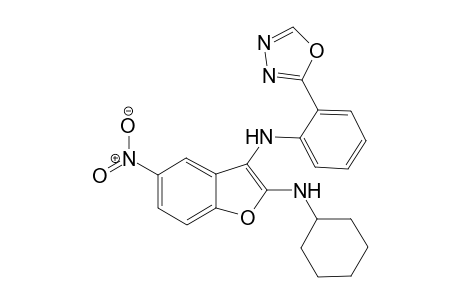 N2-Cyclohexyl-5-nitro-N3-[2-(1,3,4-oxadiazol-2-yl)phenyl]benzofuran-2,3-diamine