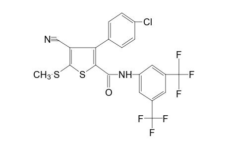 3-(p-CHLOROPHENYL)-4-CYANO-alpha,alpha,alpha,alpha',alpha',alpha'-HEXAFLUORO-5-(METHYLTHIO)-2-THIOPHENECARBOXY-3',5'-XYLIDIDE