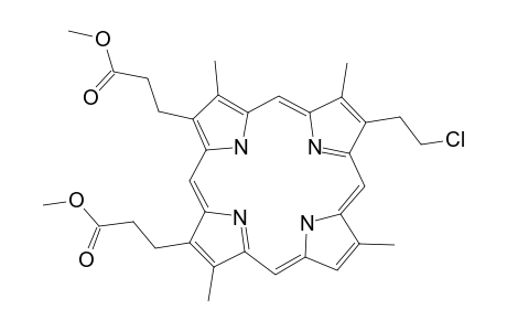 21H,23H-Porphine-2,18-dipropanoic acid, 8-(2-chloroethyl)-3,7,12,17-tetramethyl-, dimethyl ester