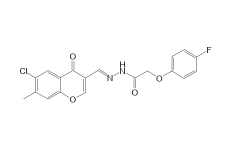 N'-[(E)-(6-chloro-7-methyl-4-oxo-4H-chromen-3-yl)methylidene]-2-(4-fluorophenoxy)acetohydrazide