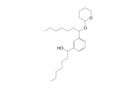 Benzene, 1-(1-hydroxyheptyl)-3-[1-(tetrahydropyran-2-yloxy)heptyl]-