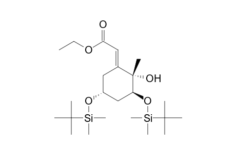 [2s-(1E,2.alpha.,3.beta.,5.alpha.)]-[3,5-bis[[(1,1-dimethylethyl)di-methylsilyl]oxy]-2-hydroxy-2-methylcyclohexyliene]acetic acid ethyl ester