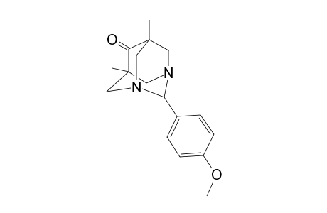 1,3-Diazaadamantan-6-one, 2-(4-methoxyphenyl)-5,7-dimethyl-