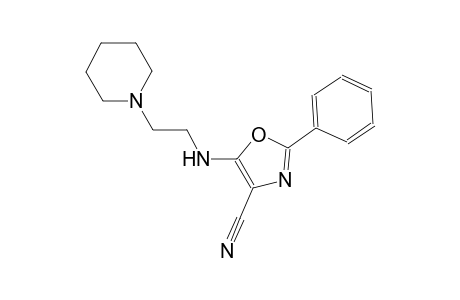 2-phenyl-5-{[2-(1-piperidinyl)ethyl]amino}-1,3-oxazole-4-carbonitrile