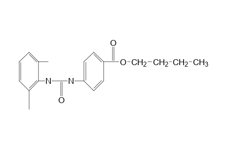 p-[3-(2,6-xylyl)ureido]benzoic acid, butyl ester