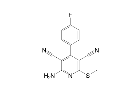 2-amino-4-(4-fluorophenyl)-6-(methylthio)-pyridine-3,5-dicarbonitrile
